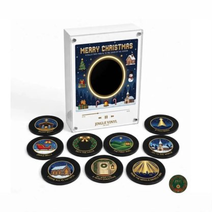 Christmas Vinyl Player Fridge Record NFC Magnetic Music Box Set