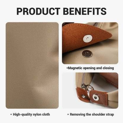 Fashion Crescent Bag Lightweight Durable Nylon Handbag with Adjustable Strap Satchel for Versatile Use in Multiple Colors Stylish Essential Companion