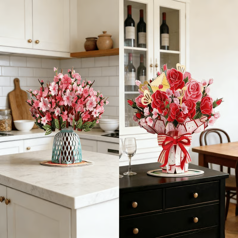 🏆35K+ SOLD! 🌼💌 Forever-Blooming 3D Flower Pop-Up Card– Personalized Love Message & Everlasting Bloom 🎁