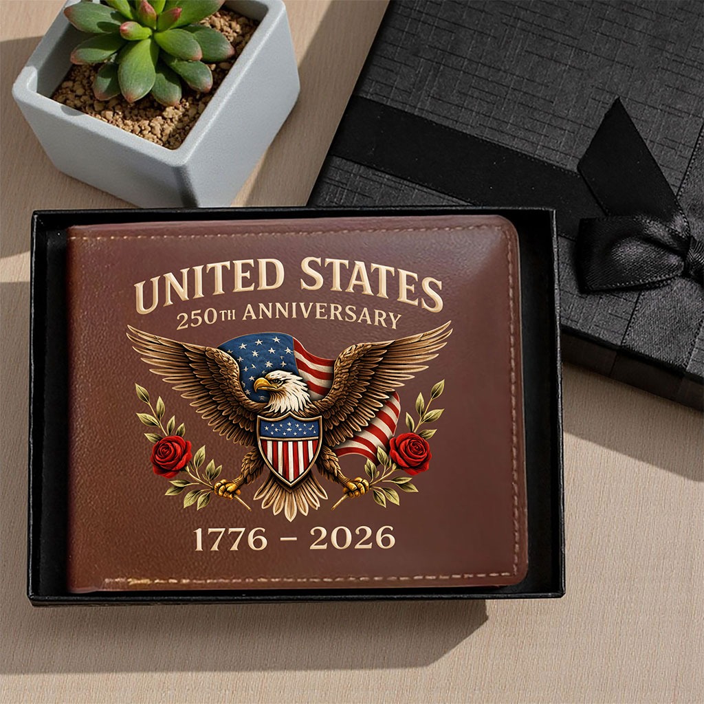 America 250th Anniversary Leather Wallet