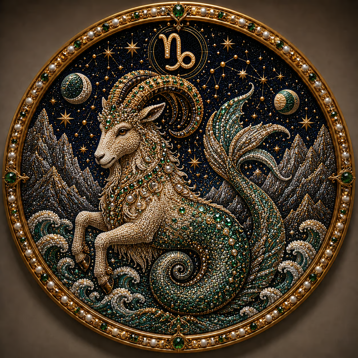 ✨ Premium 3D Pearl 12 Zodiac Signs Art Kit - Fading Pearl Beads DIY Handmade Astrology Decor ♈