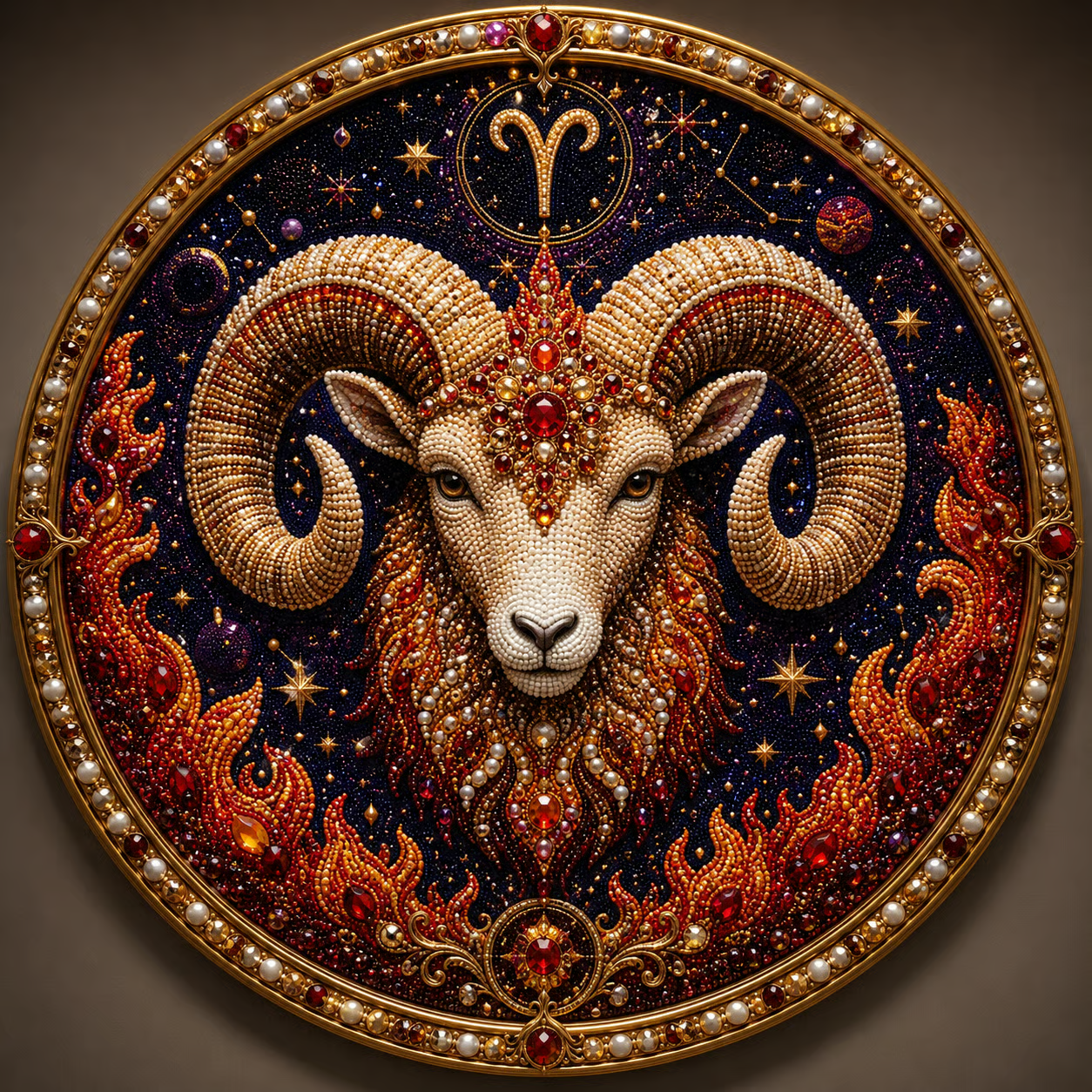 ✨ Premium 3D Pearl 12 Zodiac Signs Art Kit - Fading Pearl Beads DIY Handmade Astrology Decor ♈
