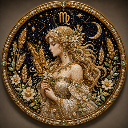 ✨ Premium 3D Pearl 12 Zodiac Signs Art Kit - Fading Pearl Beads DIY Handmade Astrology Decor ♈