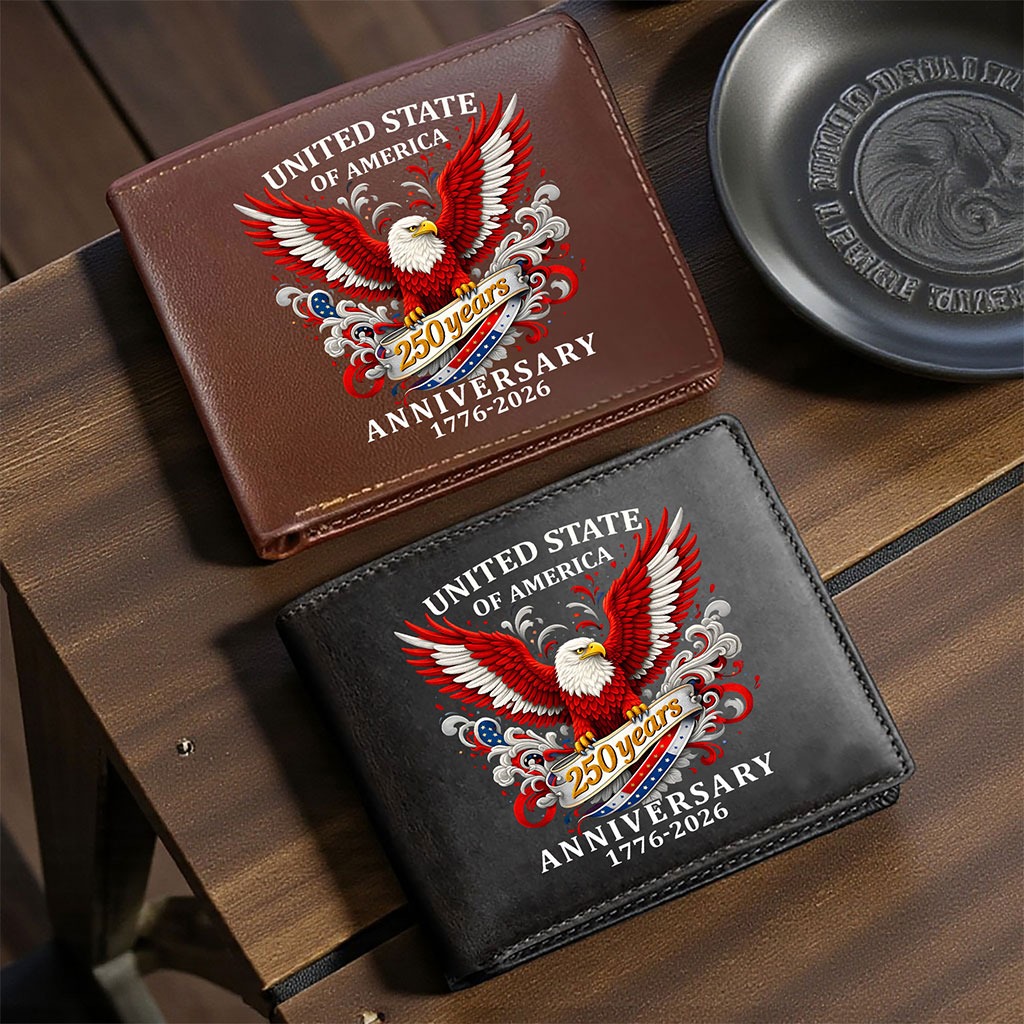 America 250th Anniversary Leather Wallet
