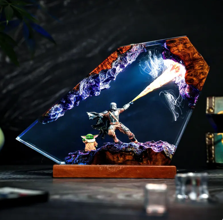 Interstellar War Epoxy Resin Lamp