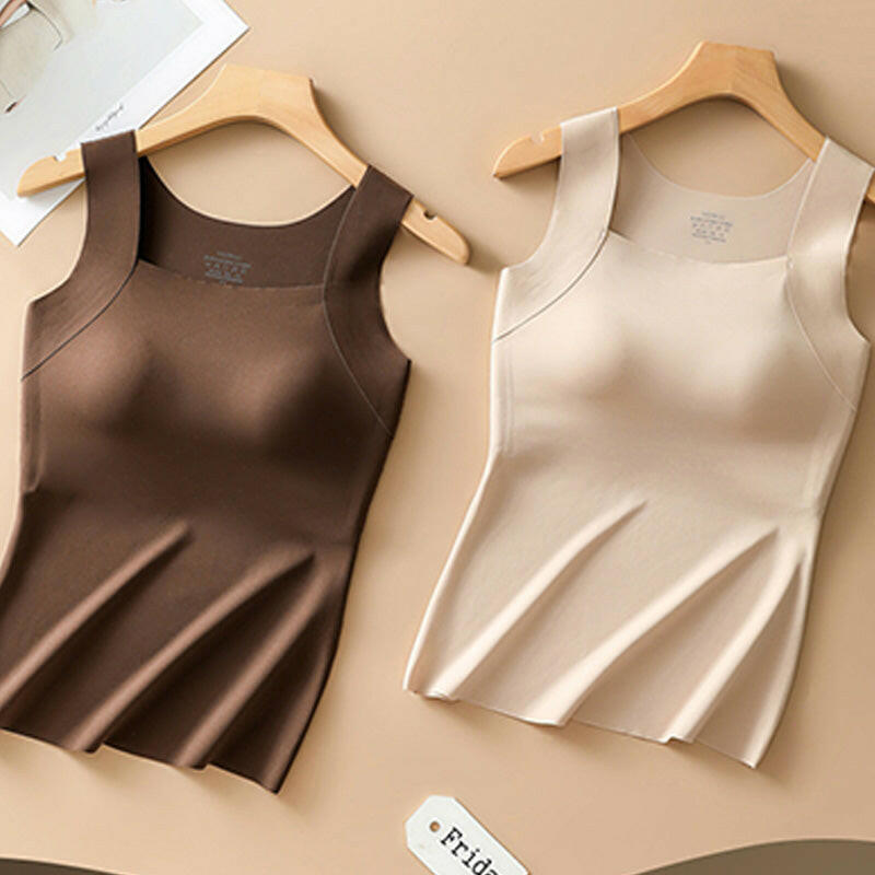 📢50%  OFF!⏰Women’s U-Neck Thermal Tank with Built-In Bra – Warm, Supportive & Braless Comfort ❄️❤️