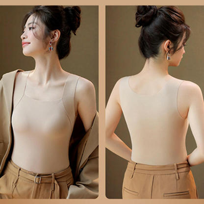 📢50%  OFF!⏰Women’s U-Neck Thermal Tank with Built-In Bra – Warm, Supportive & Braless Comfort ❄️❤️