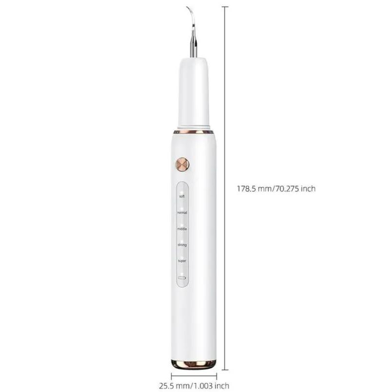 Remover for Teeth, dental scaler，Electric Tooth Cleaner Tartar Remover for Teeth with LED Light,5 Modes Rechargeable Teeth Cleaning Kit with Dental Tools, 2 Replaceable Heads，spring glow-up