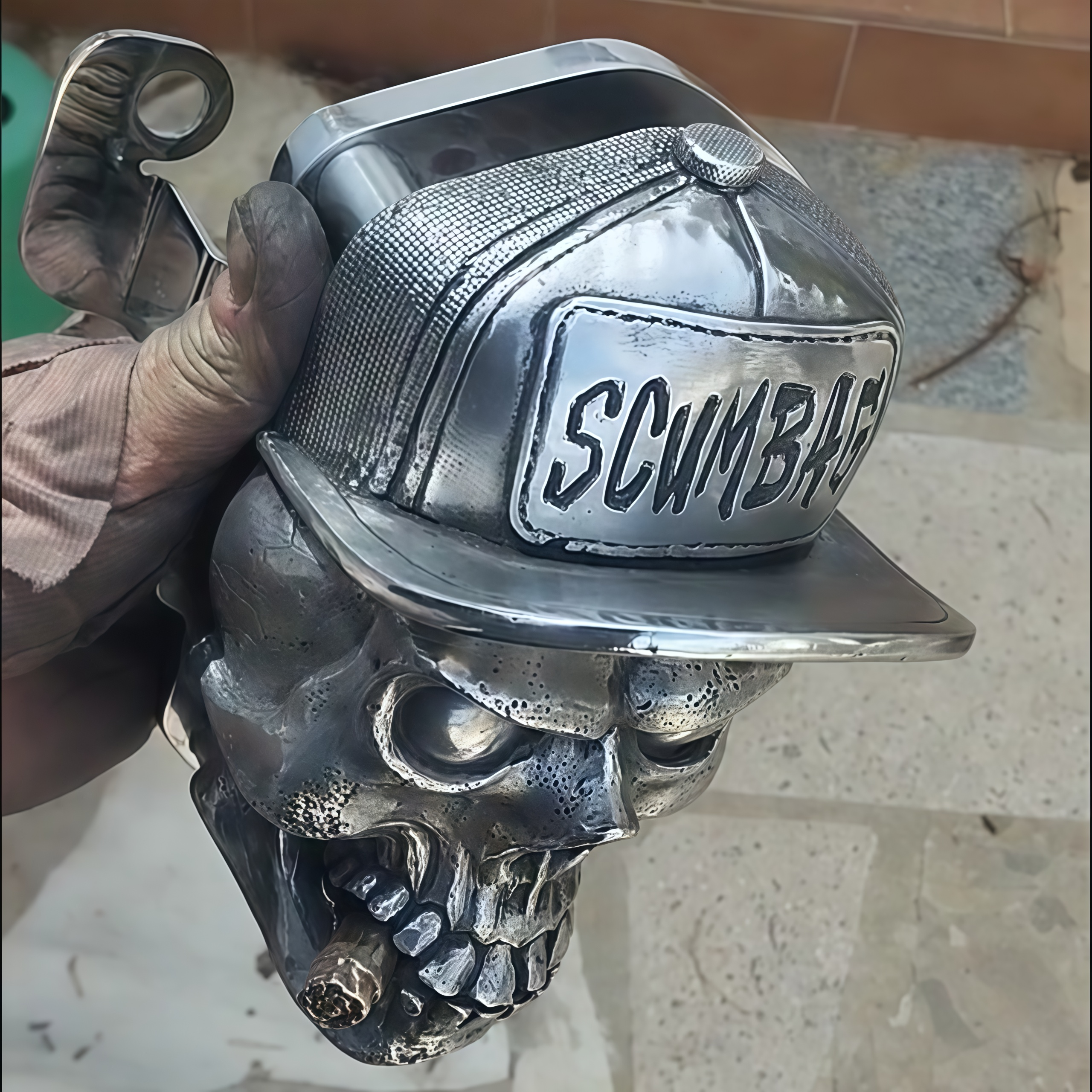 Harley Customization - Badass Skull Cowbell Cover