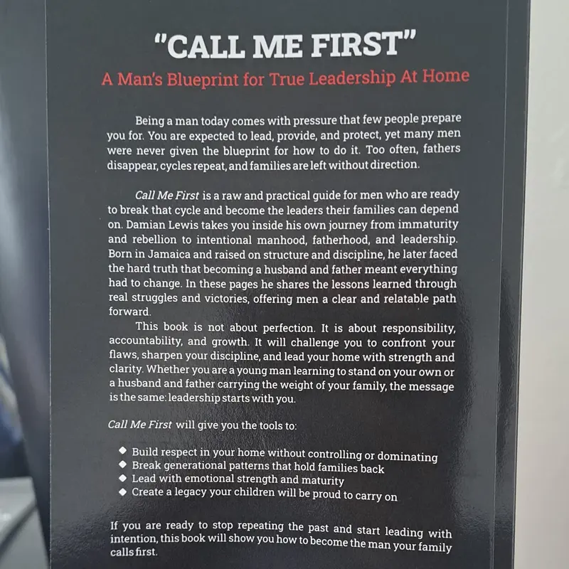 📚Call Me First: Men’s Leadership and Fatherhood Book