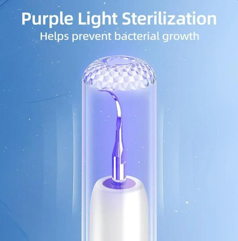 Remover for Teeth, dental scaler，Electric Tooth Cleaner Tartar Remover for Teeth with LED Light,5 Modes Rechargeable Teeth Cleaning Kit with Dental Tools, 2 Replaceable Heads，spring glow-up