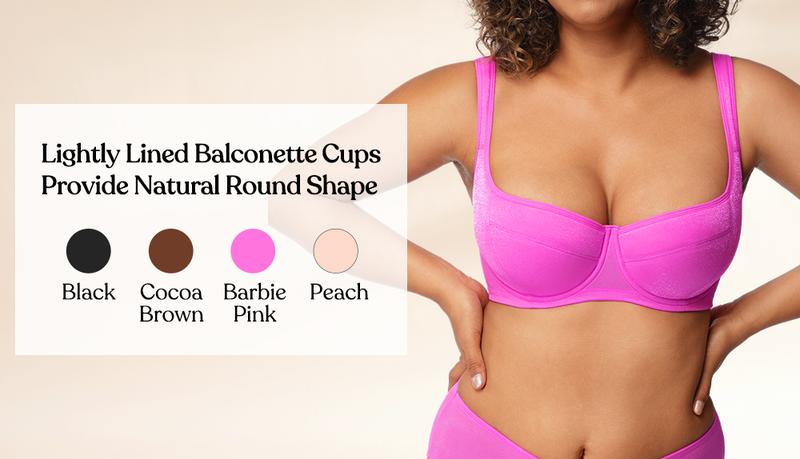 HSIA Starry Night Lightly Lined Lightly Padded Demi Plus Size Balconette Bra TikTokShopBlackFriday