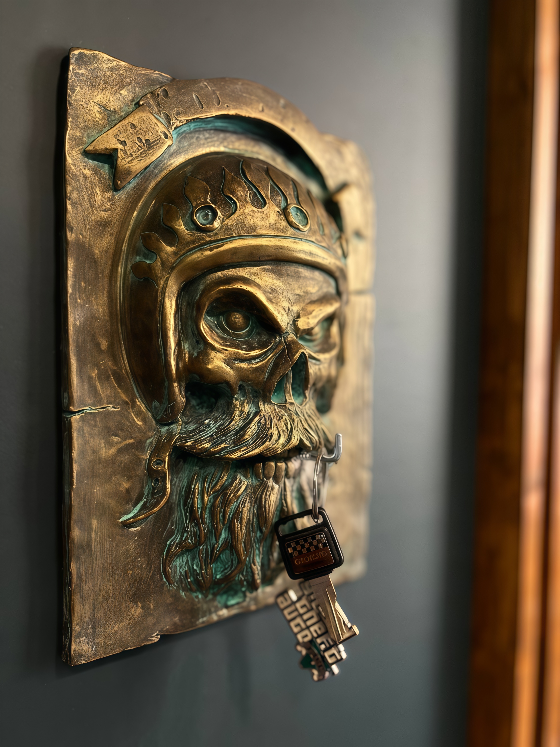Bob Knight Skull Keychain