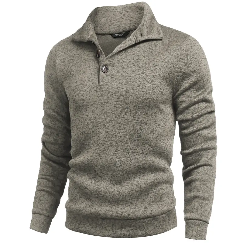 🎁🔥COOFANDY Men's Gray Slim Fit Long Sleeve Turtleneck Sweater