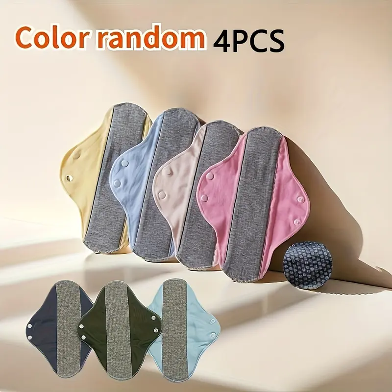 4pcs Leak-Proof & Waterproof Washable Incontinence Pads with Graphene Aseptic Technology for Elderly Care