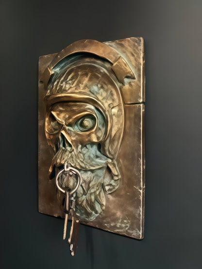 Bob Knight Skull Keychain