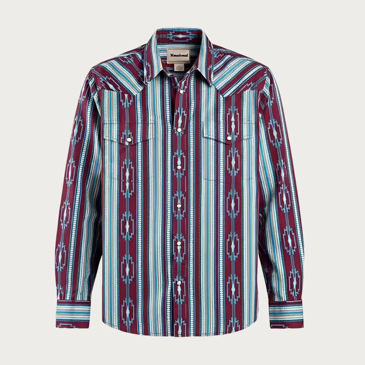 The Wyatt Pearl Snap | Heritage Serape Stripe Western Shirt - 2