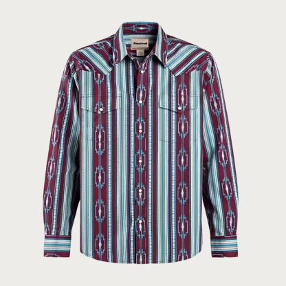 The Wyatt Pearl Snap | Heritage Serape Stripe Western Shirt - 2