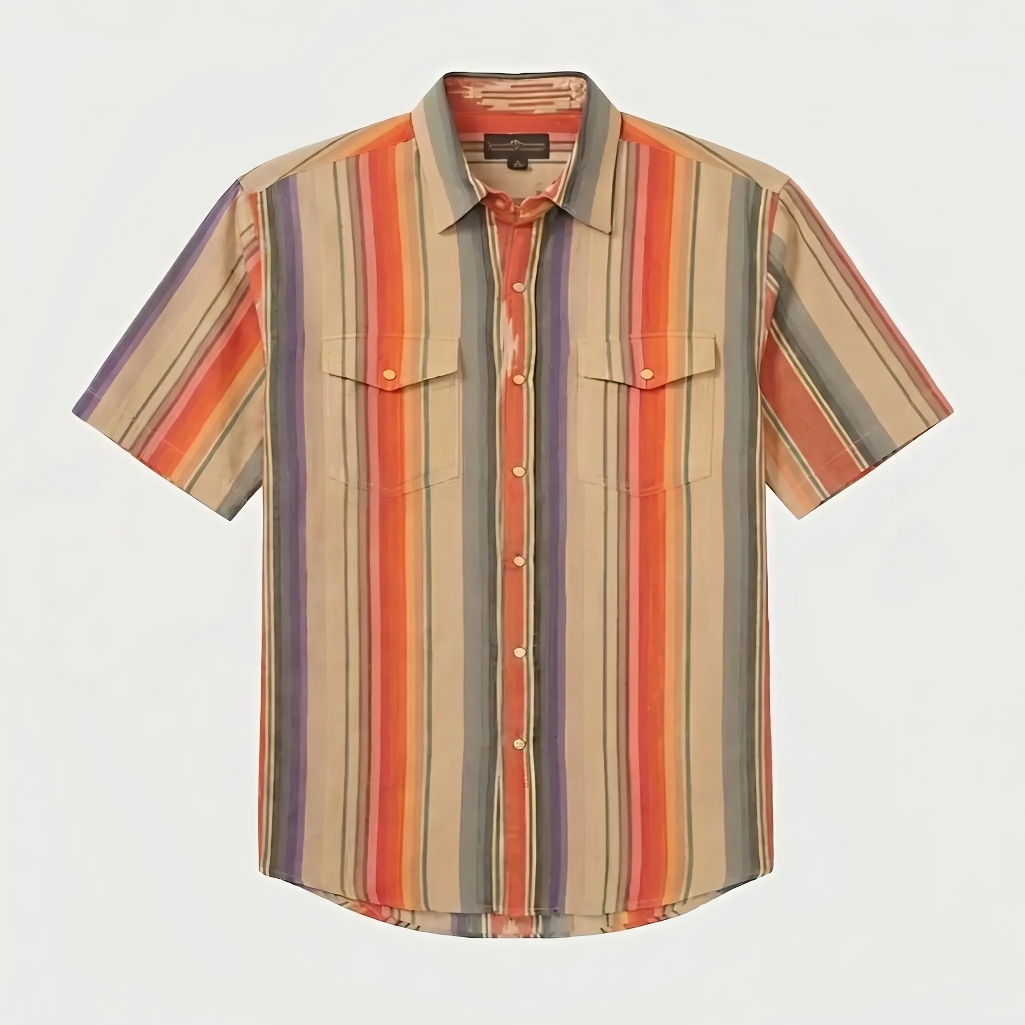 The Wyatt Pearl Snap | Heritage Serape & Chevron Short Sleeve Western Shirt - 1