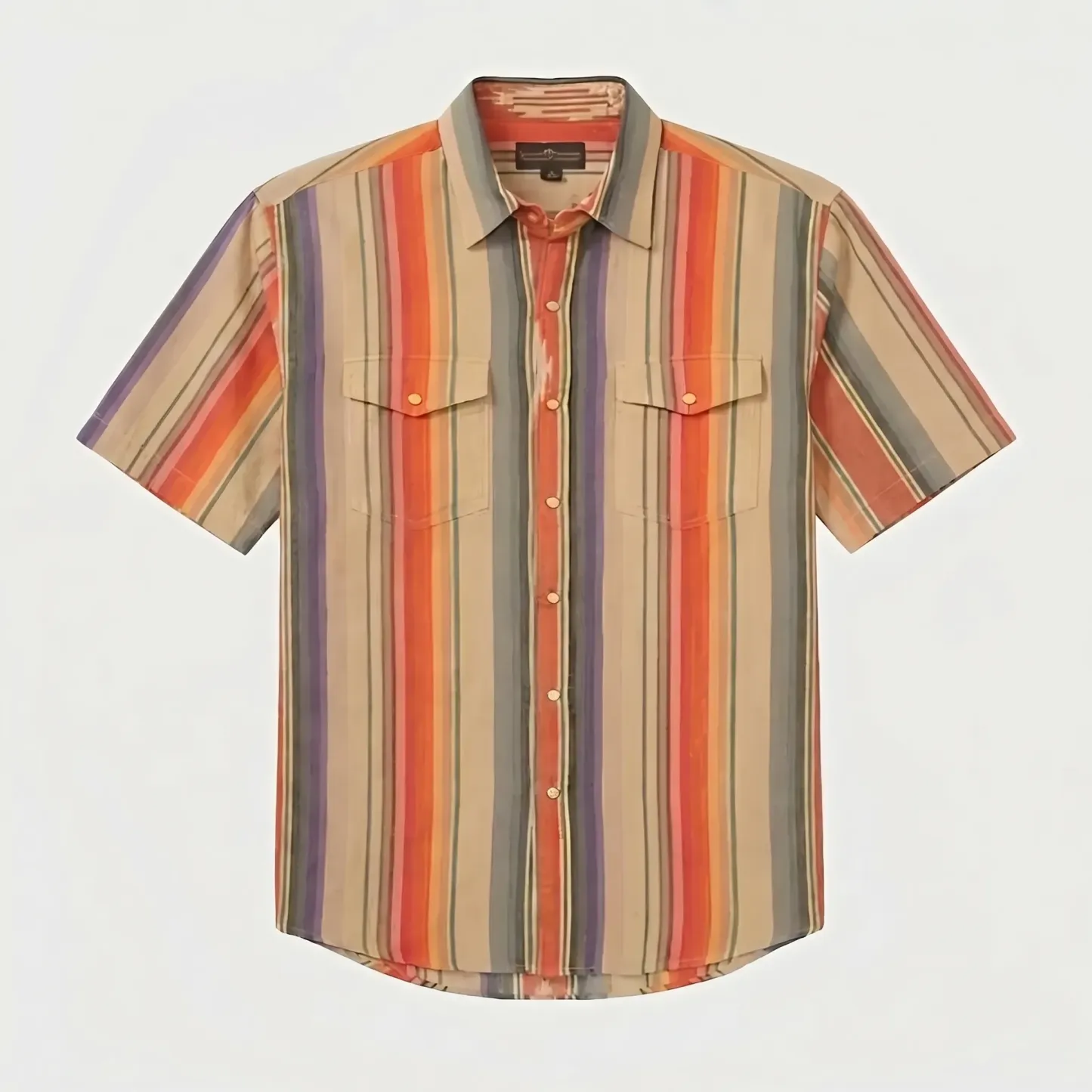 The Wyatt Pearl Snap | Heritage Serape & Chevron Short Sleeve Western Shirt - 1