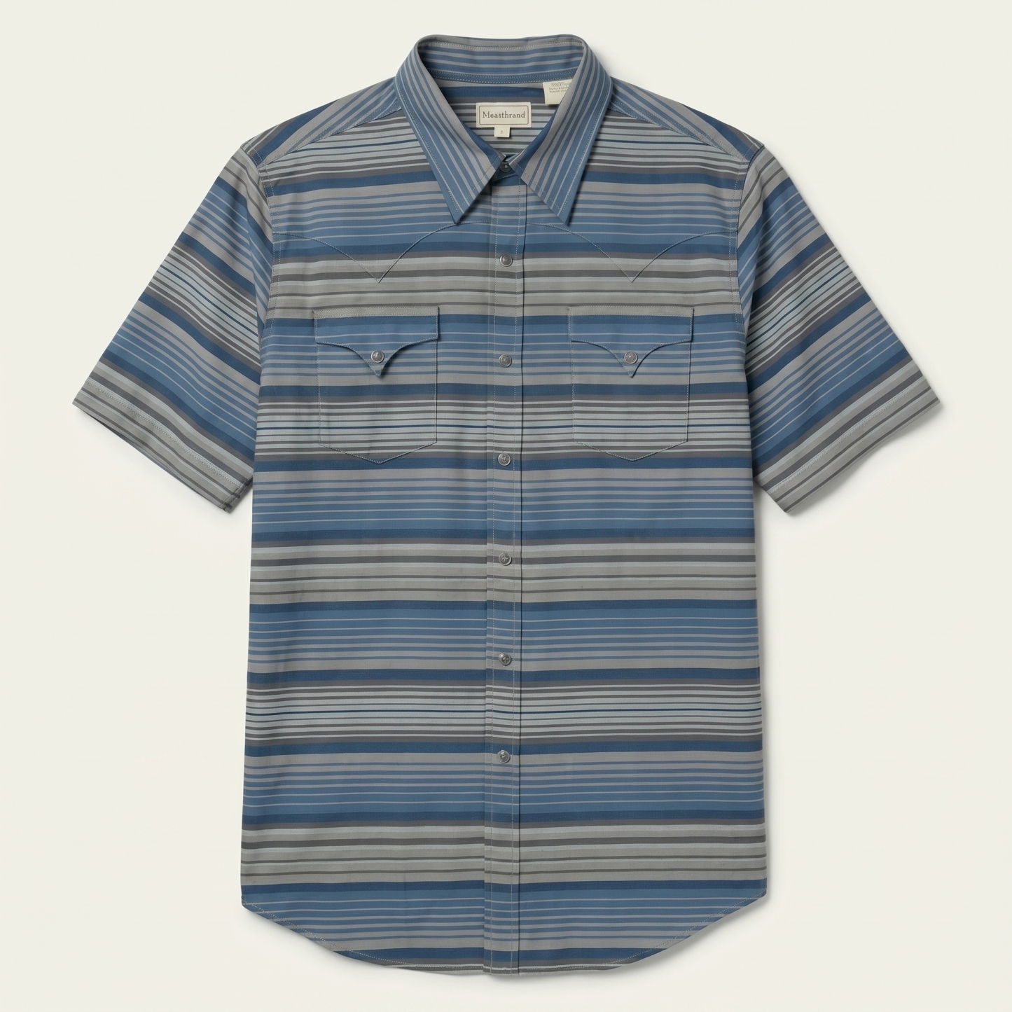 The Horizon Layer | Multi-Tonal Striped Short Sleeve Western Shirt