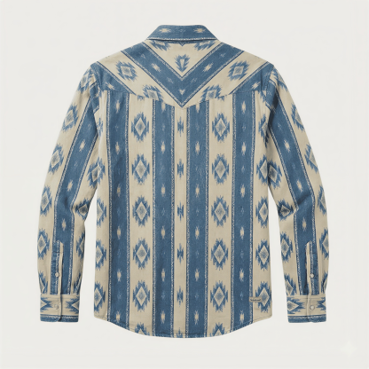 The Skybound Nomad — Bleached Indigo & Sandstone