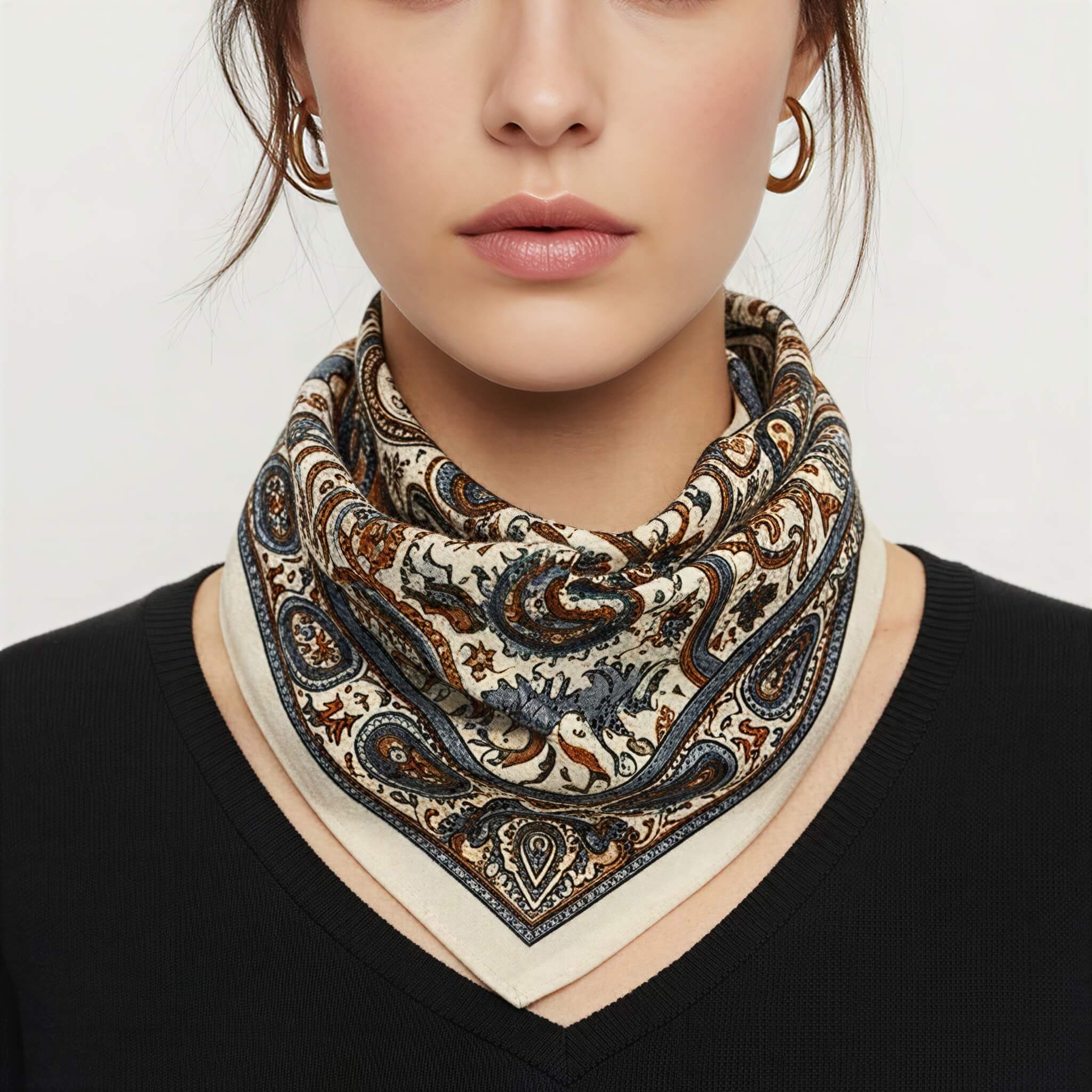 the-earthweave-tribe-mesathread-paisley-wildlife-silk-square-bandana-scarf-classic-ivory-styled