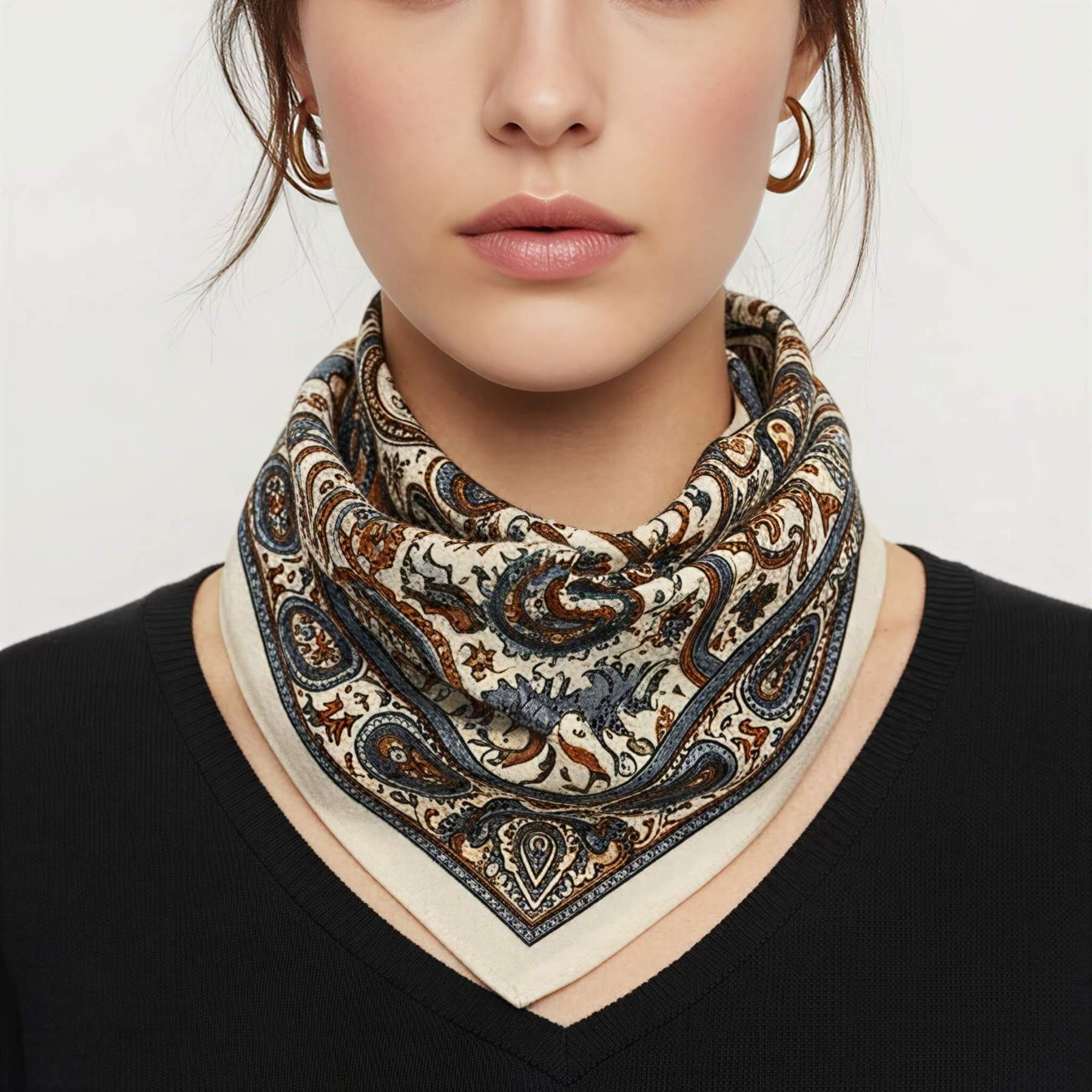 the-earthweave-tribe-mesathread-paisley-wildlife-silk-square-bandana-scarf-classic-ivory-styled