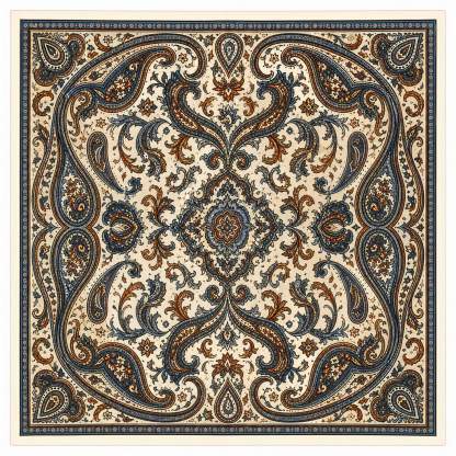 the-earthweave-tribe-mesathread-paisley-wildlife-silk-square-bandana-scarf-classic-ivory-flat-lay