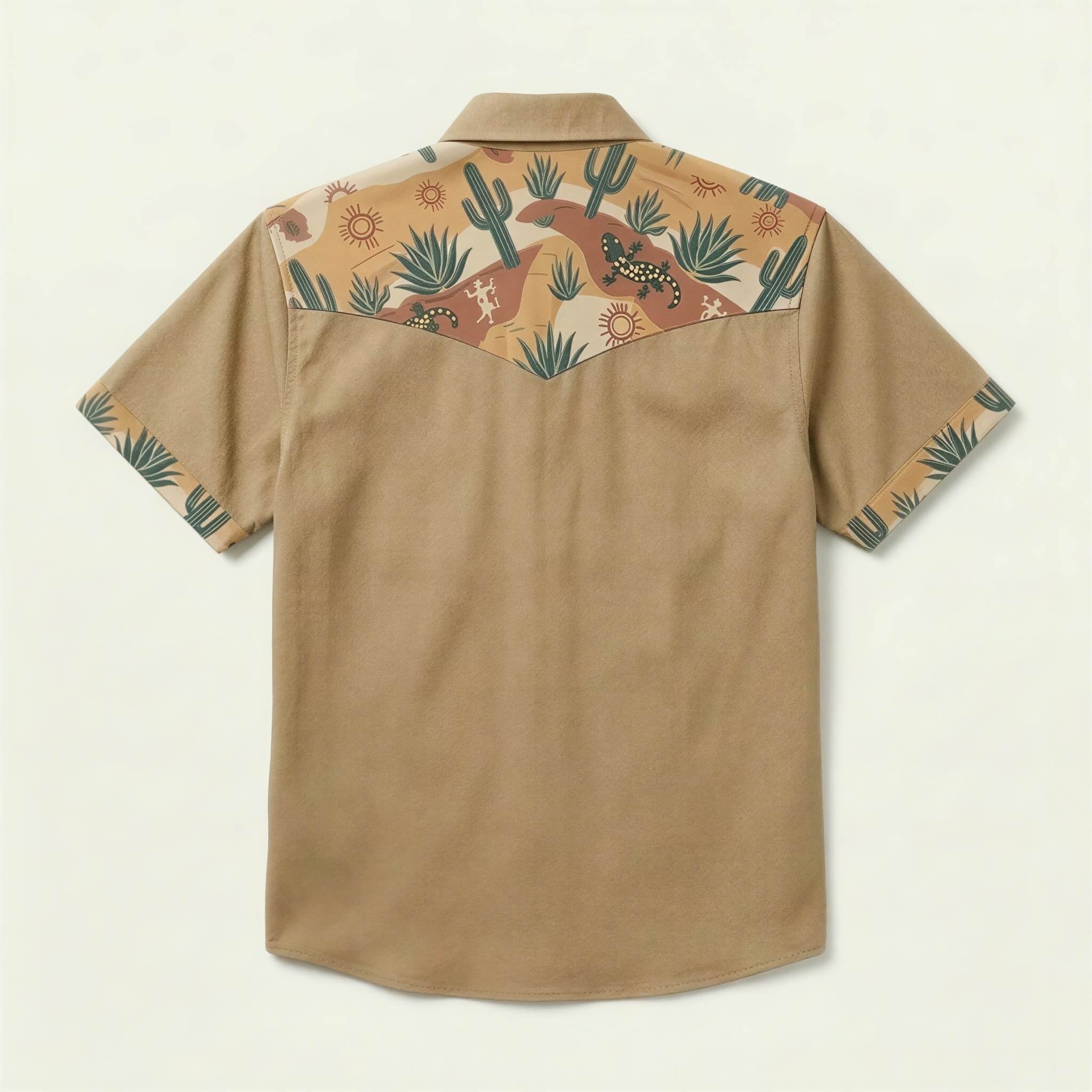 The Gila Desert | Mesathread Pro Contrast Panel Short-Sleeve Western Shirt