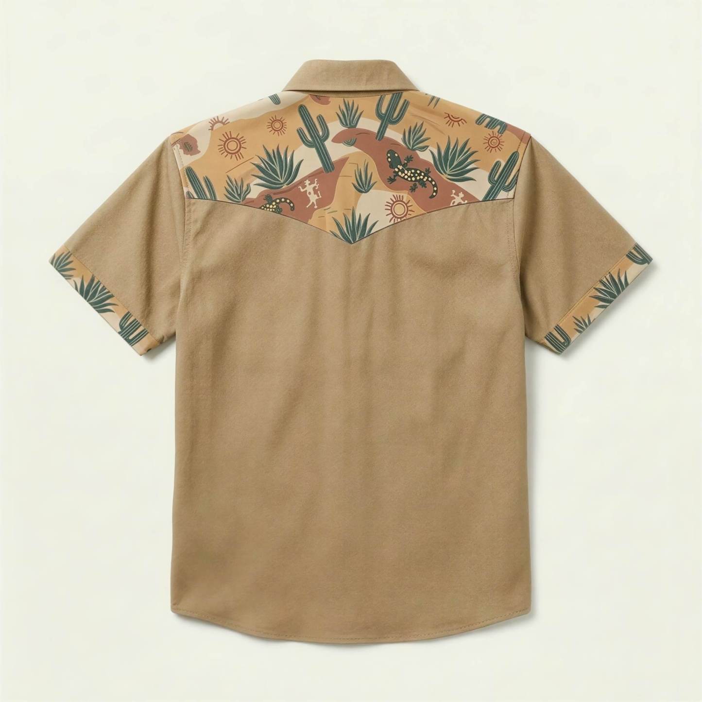 The Gila Desert | Mesathread Pro Contrast Panel Short-Sleeve Western Shirt