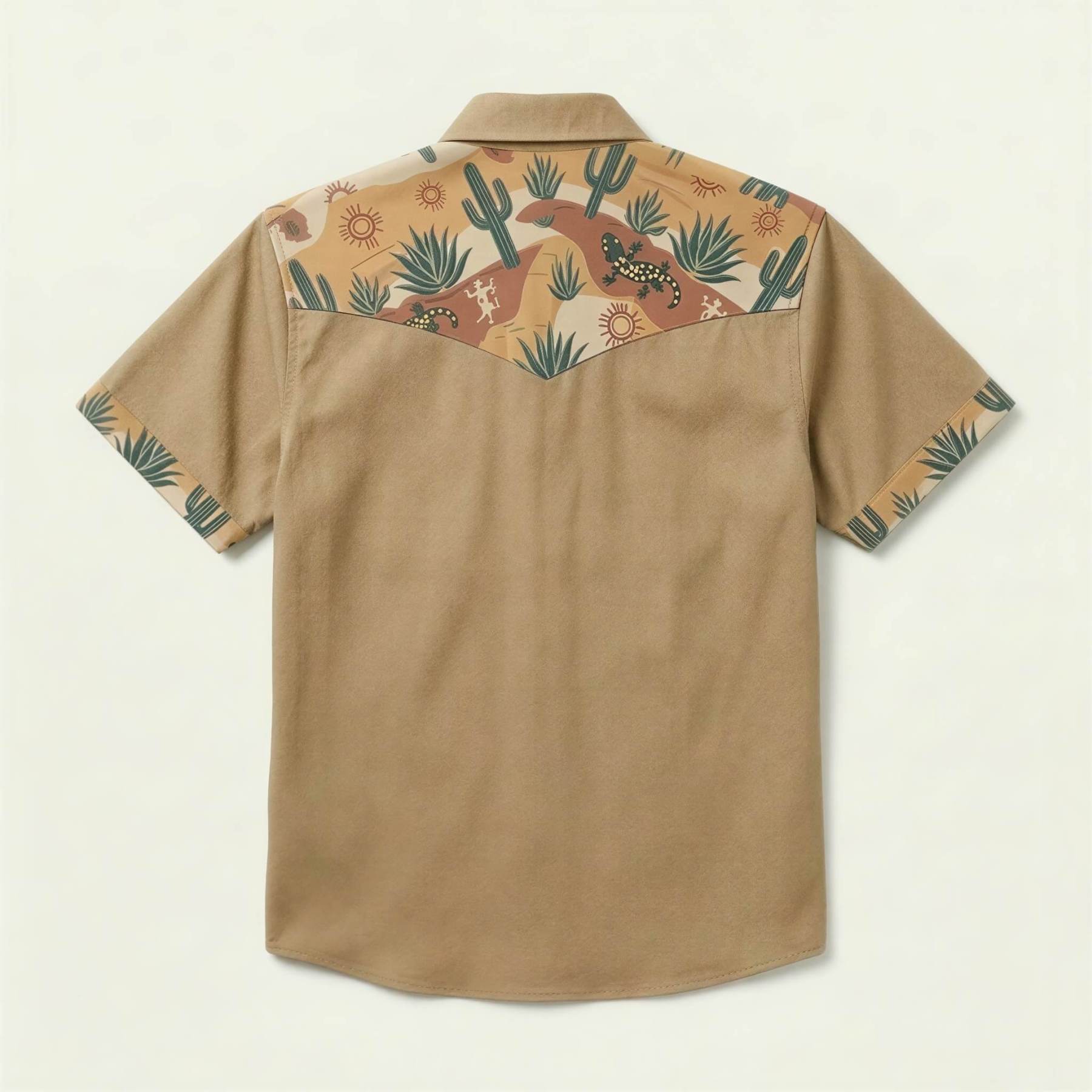 The Gila Desert | Mesathread Pro Contrast Panel Short-Sleeve Western Shirt