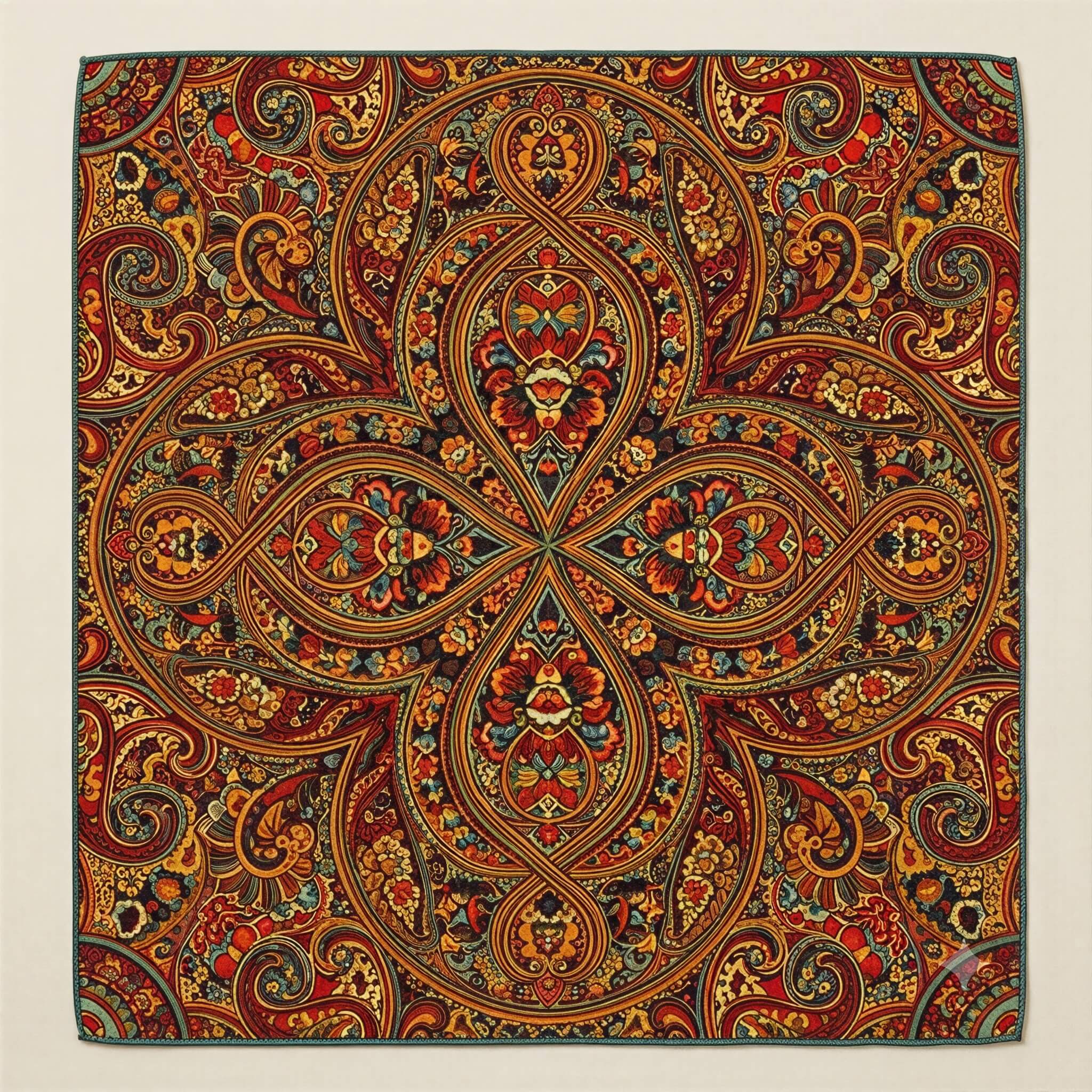 the-earthweave-tribe-mesathread-vintage-heritage-paisley-silk-square-bandana-scarf-symmetry-crimson