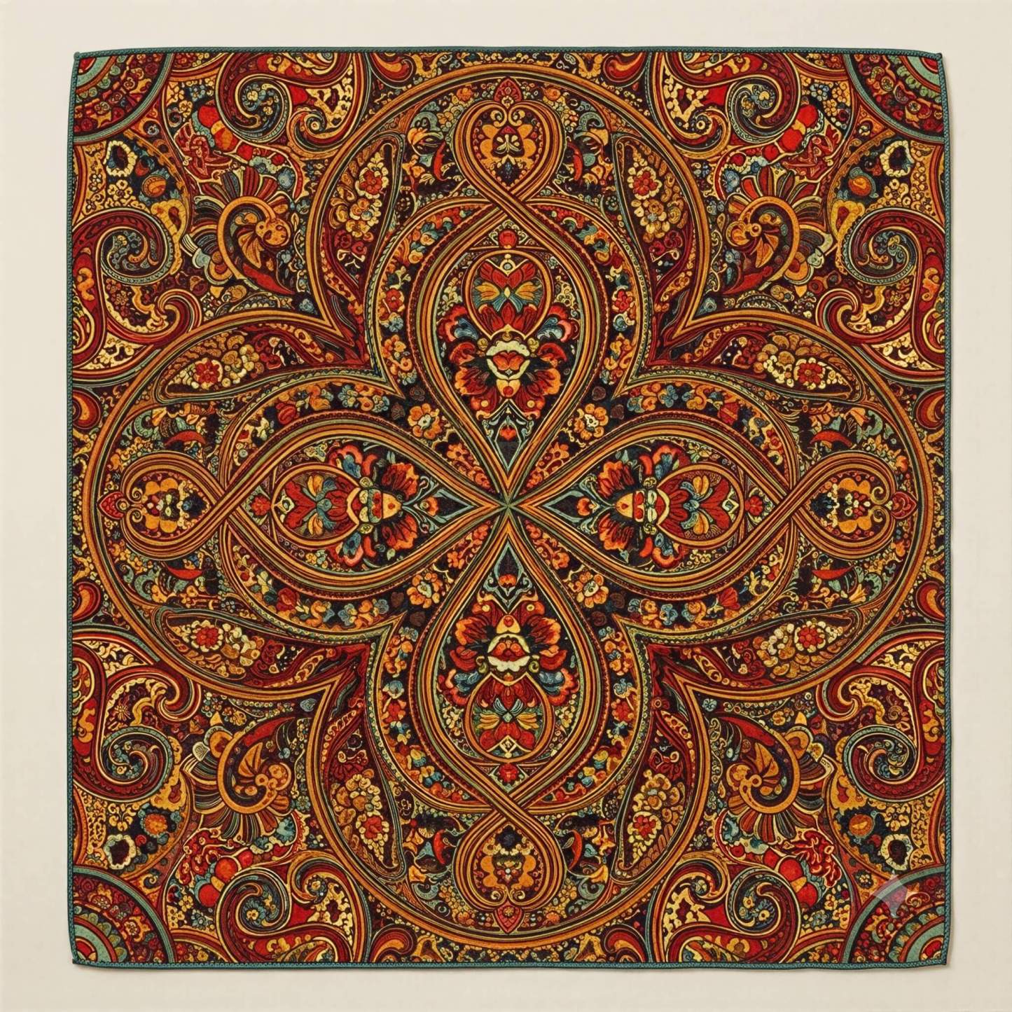 the-earthweave-tribe-mesathread-vintage-heritage-paisley-silk-square-bandana-scarf-symmetry-crimson