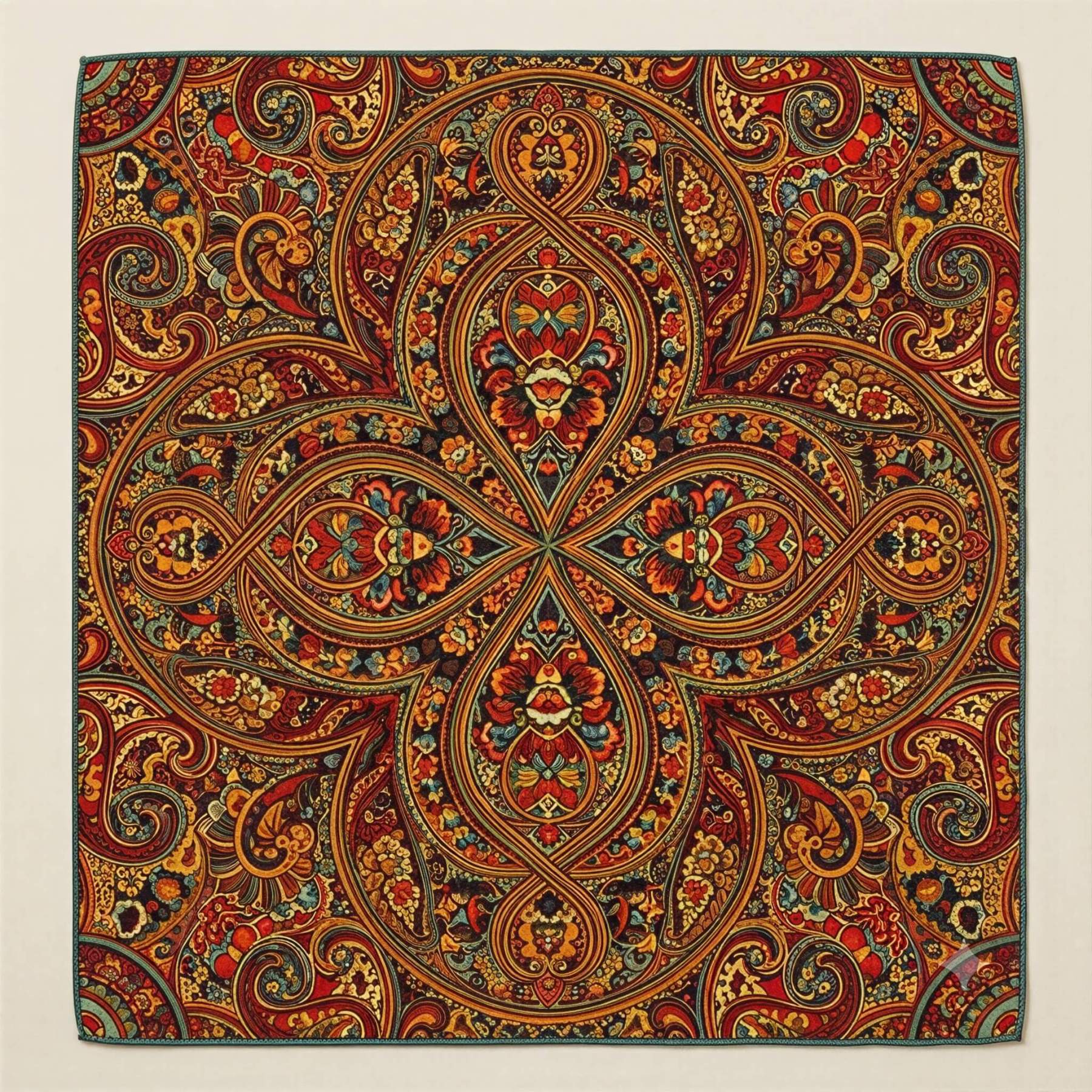 the-earthweave-tribe-mesathread-vintage-heritage-paisley-silk-square-bandana-scarf-symmetry-crimson