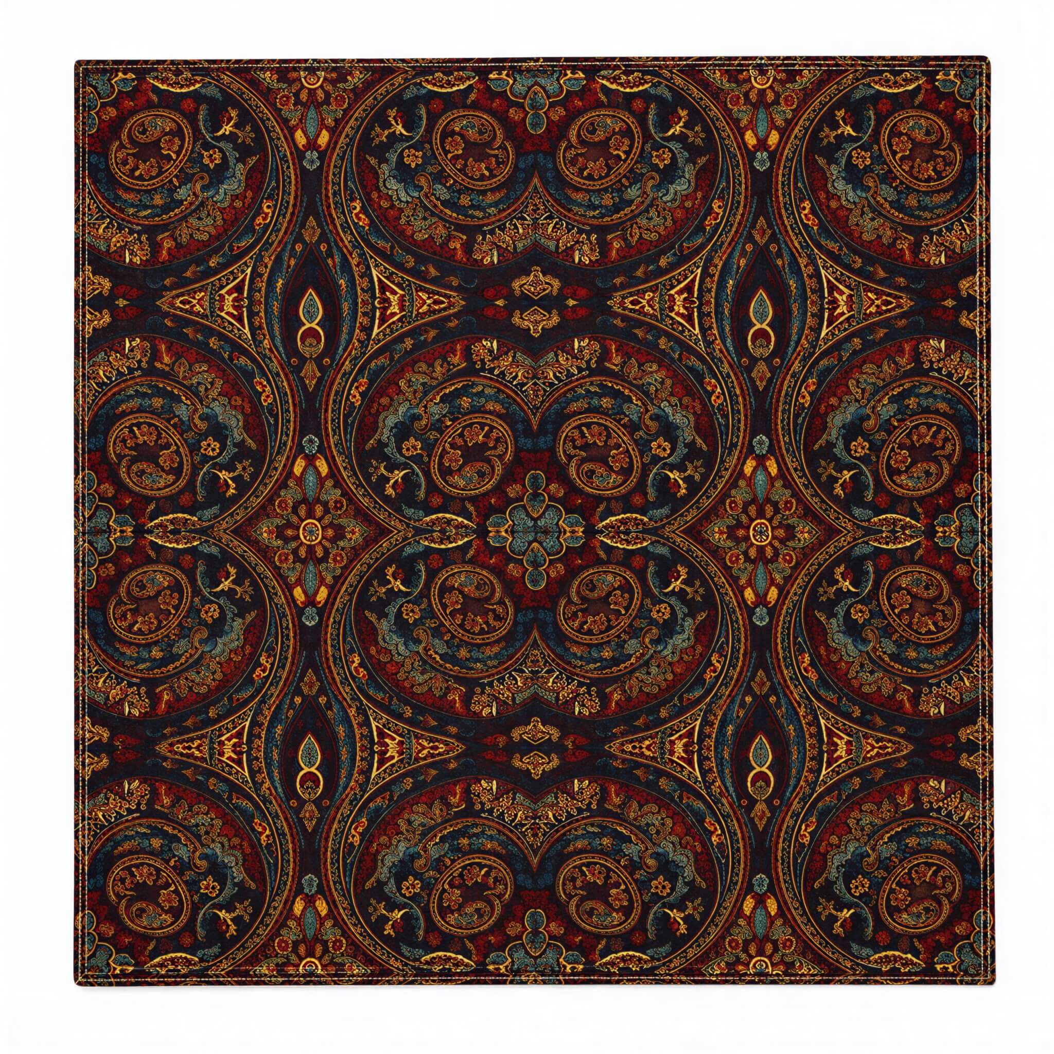 the-earthweave-tribe-mesathread-vintage-heritage-paisley-silk-square-bandana-scarf-midnight-navy