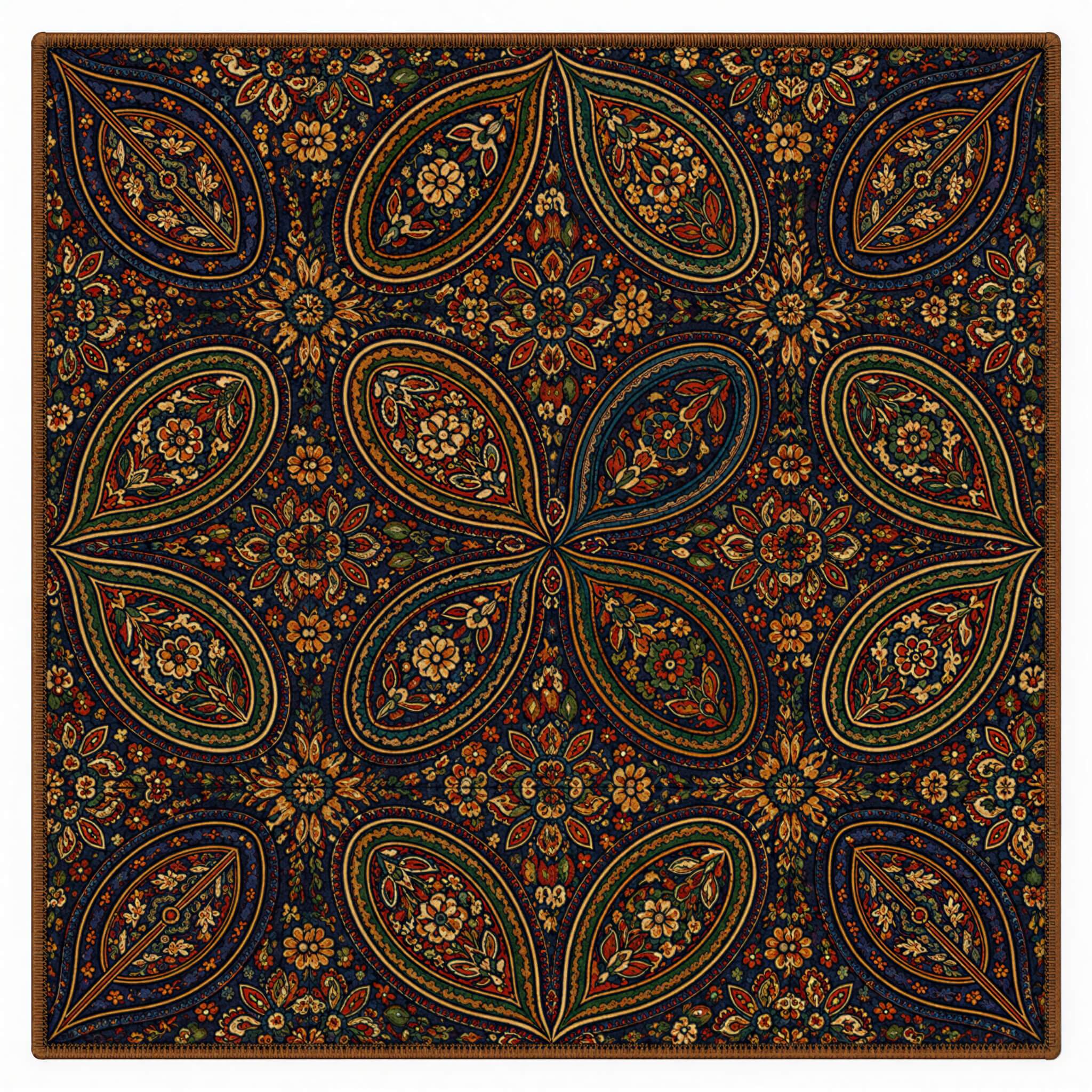 the-earthweave-tribe-mesathread-vintage-heritage-paisley-silk-square-bandana-scarf-teal-olive