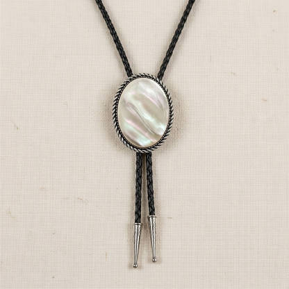 mesathread-white-mother-of-pearl-oval-western-bolo-tie-black-braided-cord-front-view