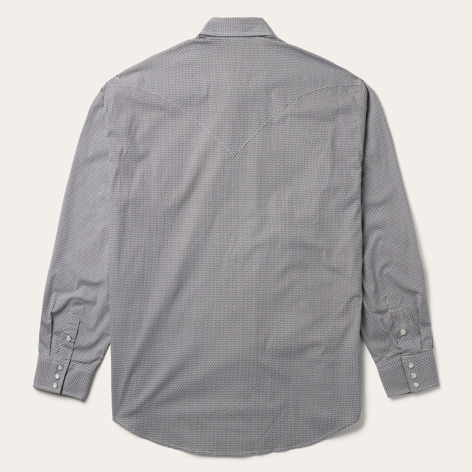 The Slate Cipher | Micro-Textured Steel Western Shirt