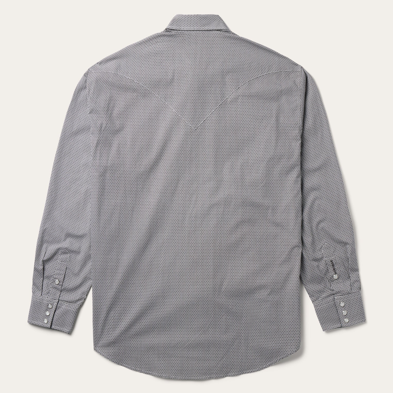 Grey Geo Print Western Shirt-MesaThread