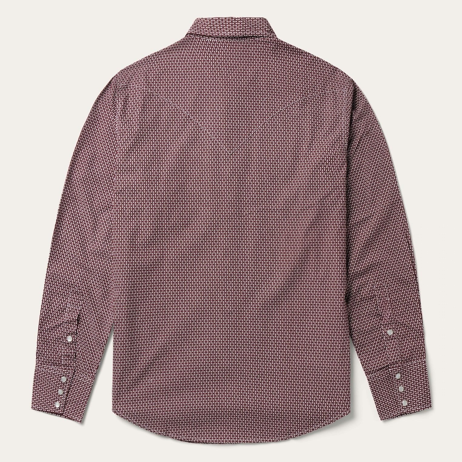 Broken Diamond Print Western Shirt