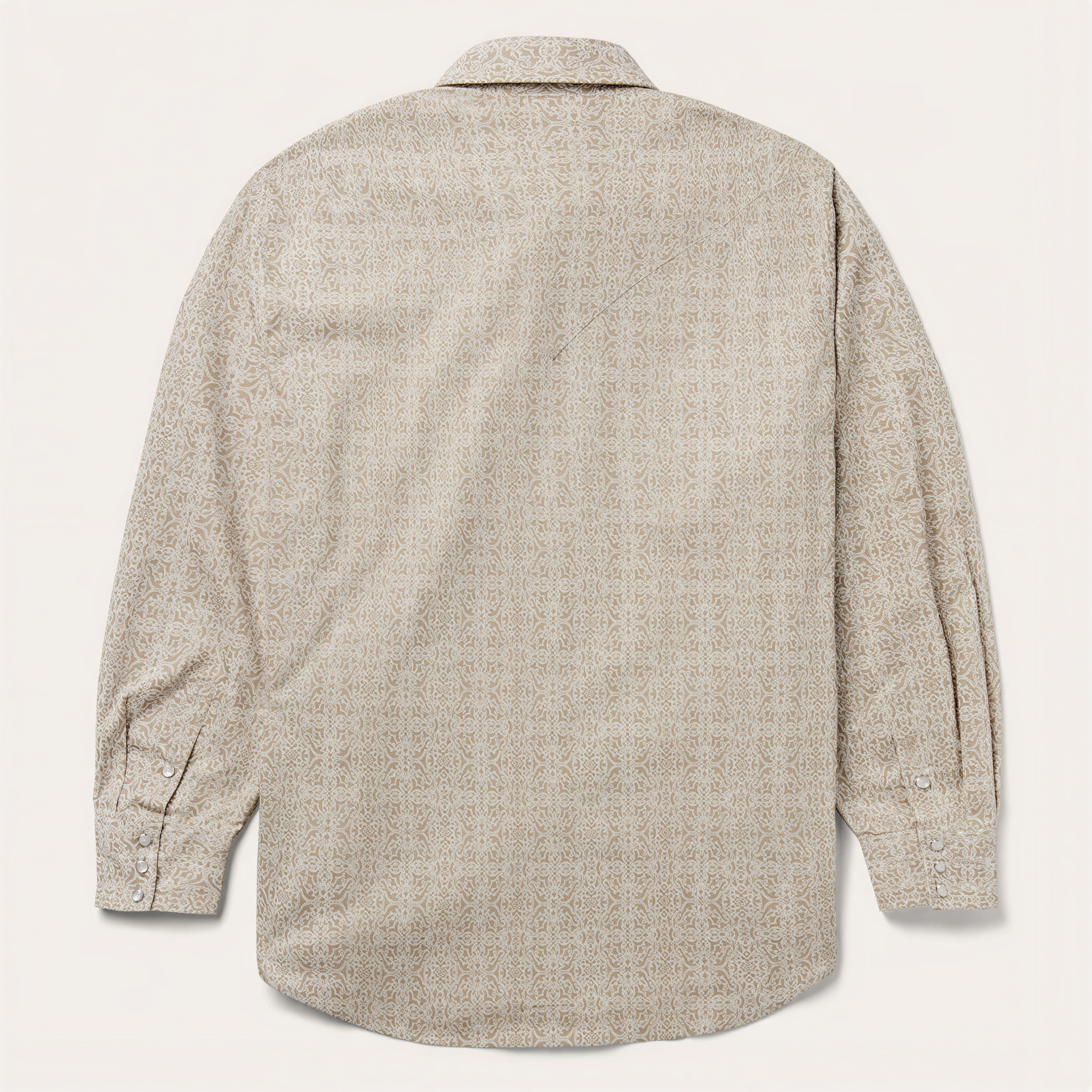 The Sandstone Scroll | Intricate Mandala Motif Western Shirt