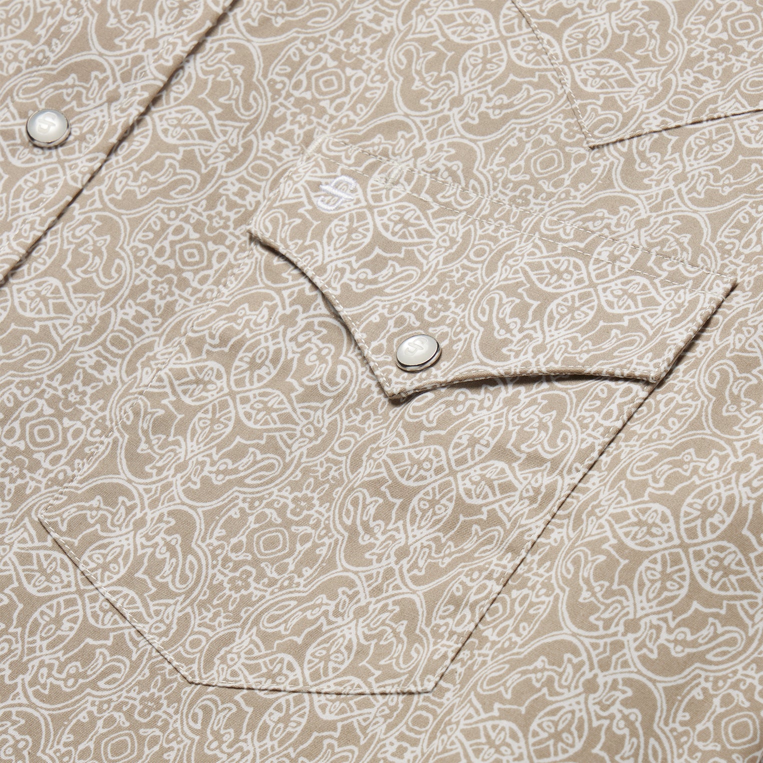 Medallion Print Western Shirt-MesaThread