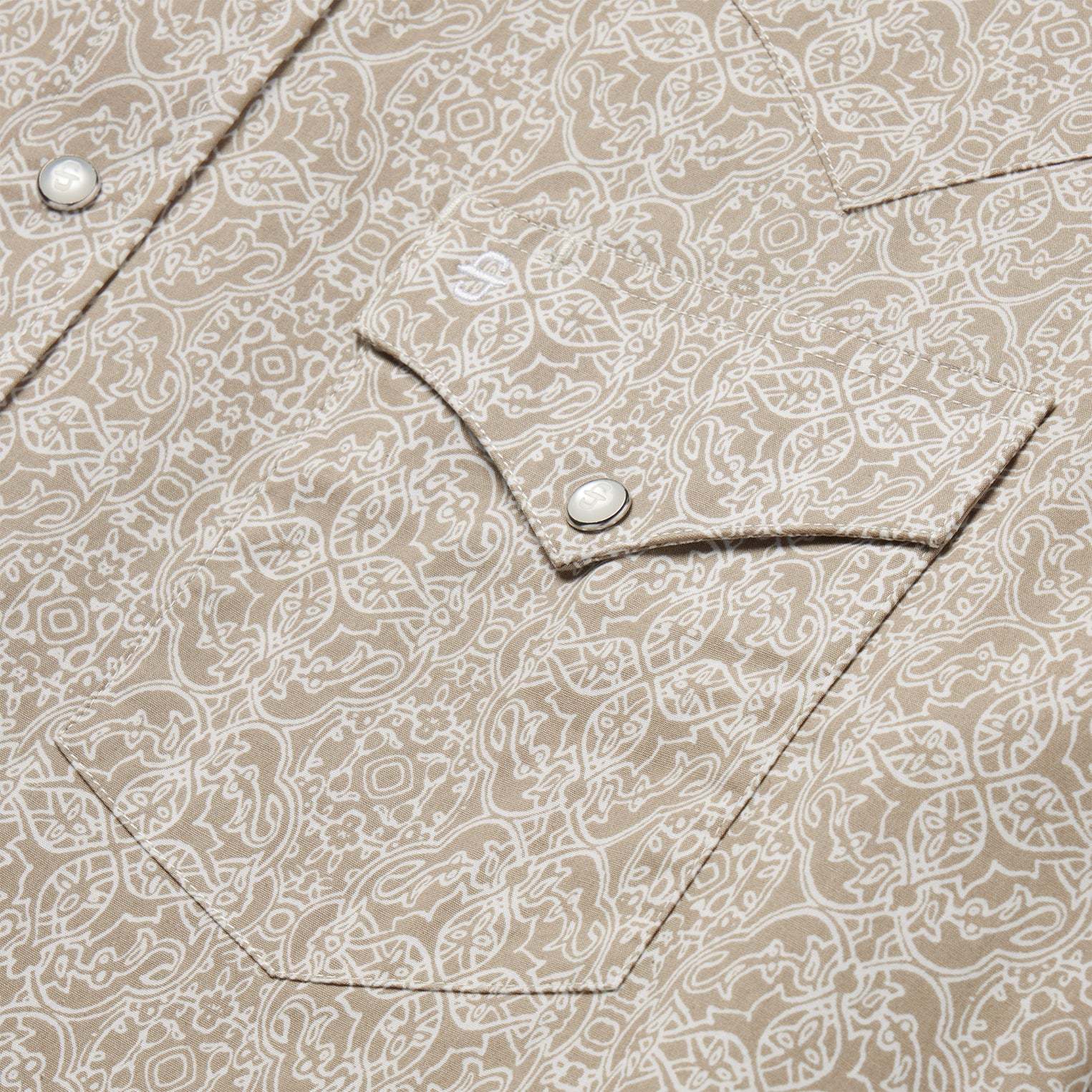 Medallion Print Western Shirt-MesaThread