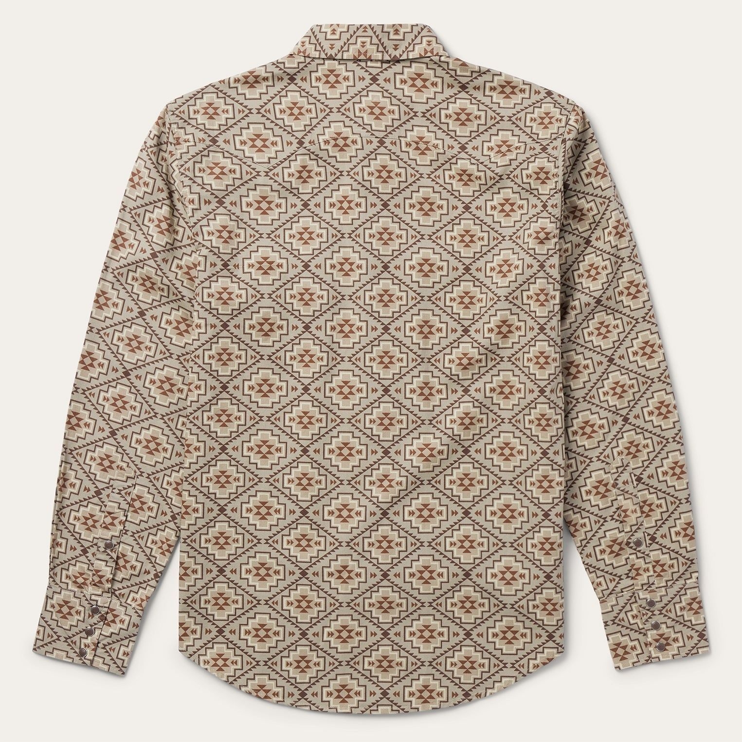 The Canyon Glyph | Earth-Tone Navajo Geometric Western Shirt