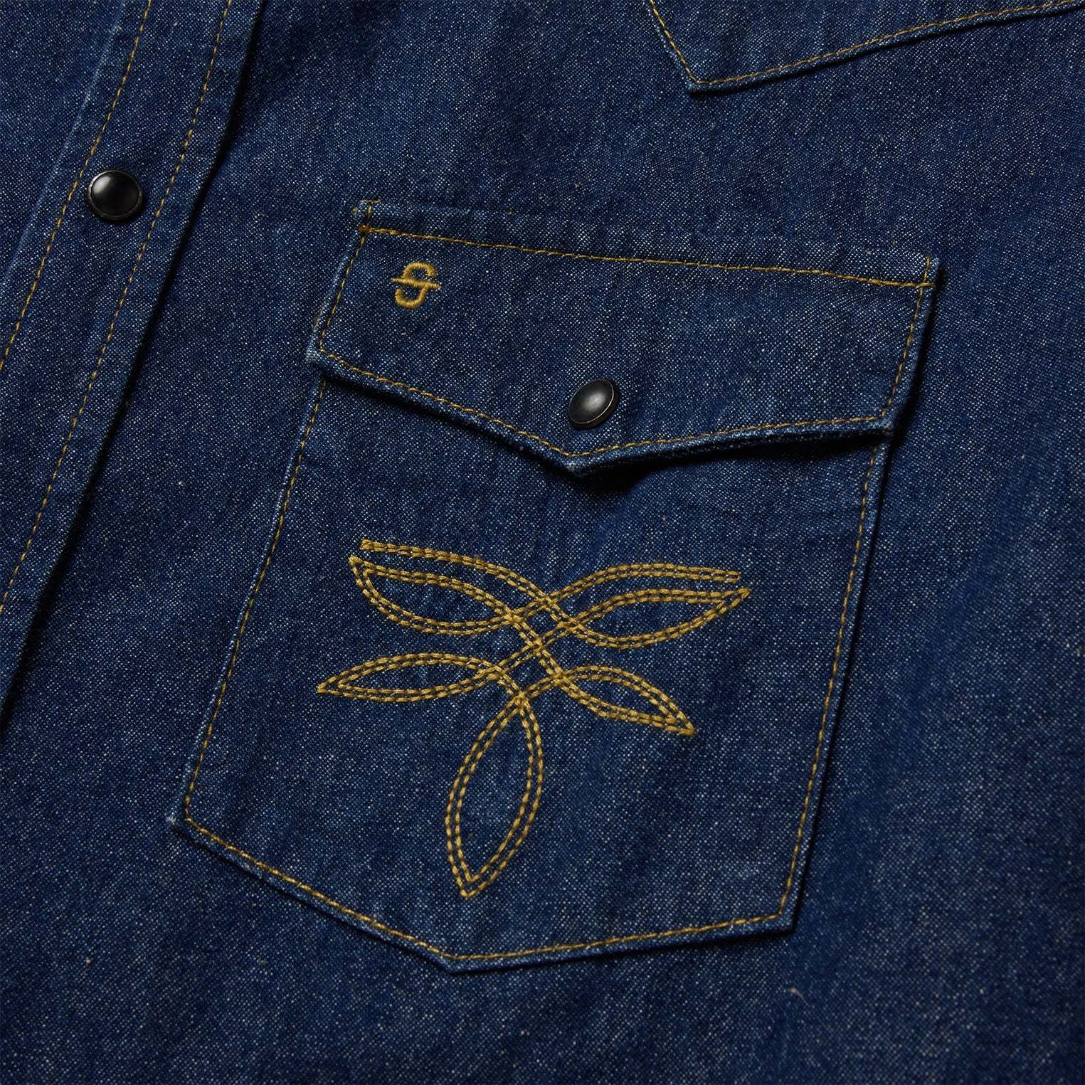 Boot Stitch Raw Denim Shirt-MesaThread