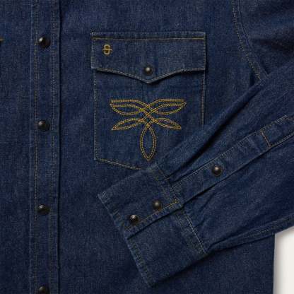Boot Stitch Raw Denim Shirt-MesaThread