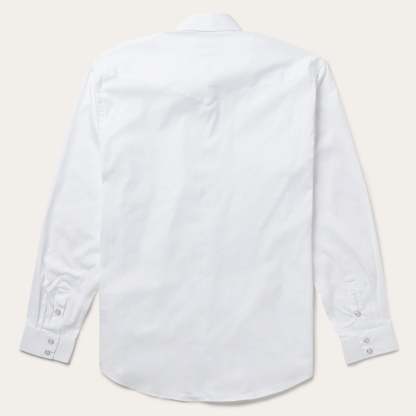 White Pinpoint Oxford Western Shirt-MesaThread