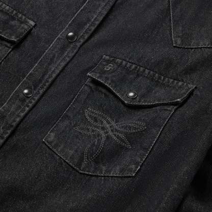 Boot Stitch Denim Shirt-MesaThread