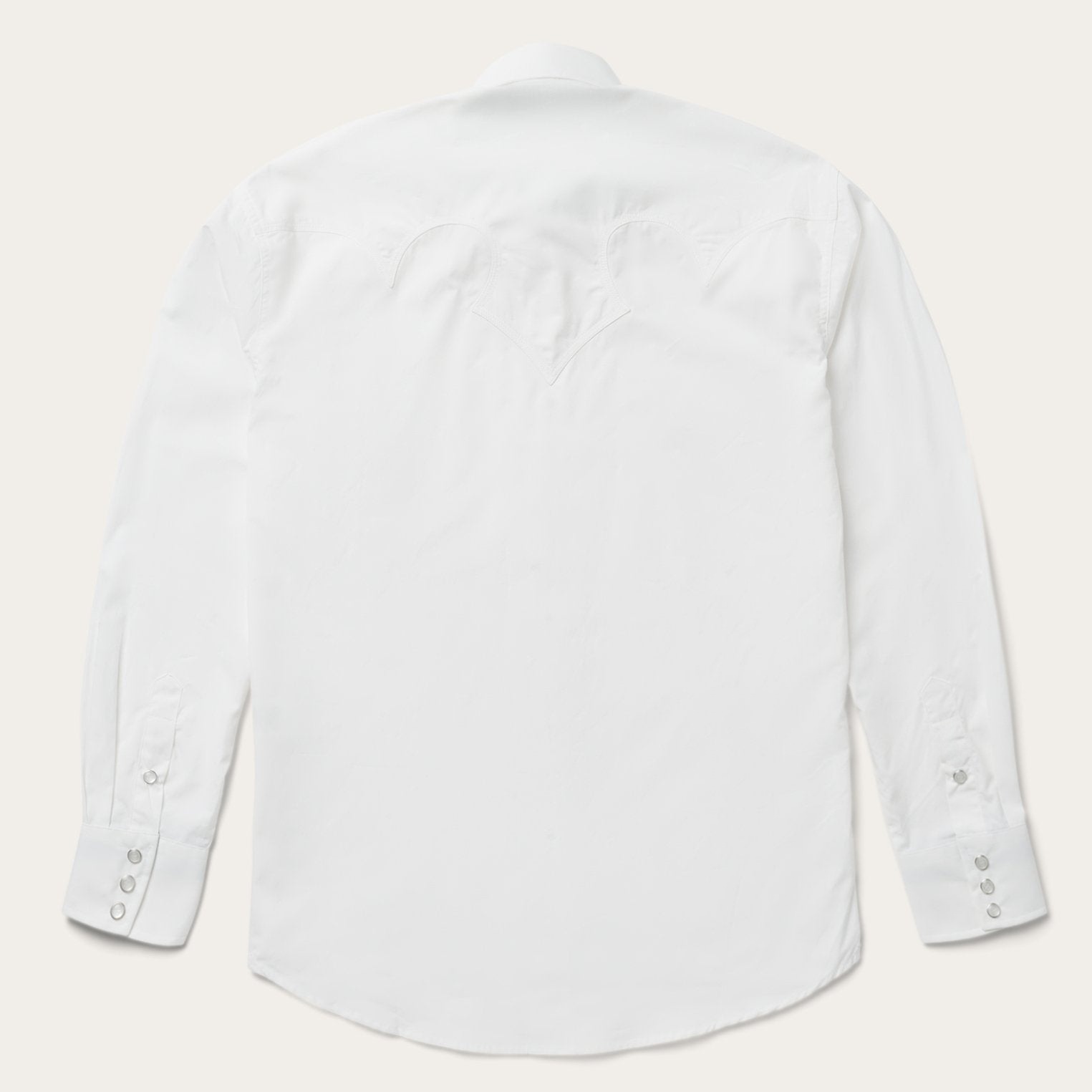 Classic Solid Snap Poplin Shirt In Optic White